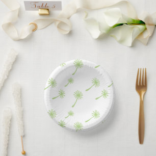 Weed Happens cute cynical dandelion Funny Vintage Paper Plate