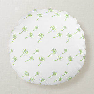 Weed Happens cute cynical dandelion Funny Vintage Round Cushion