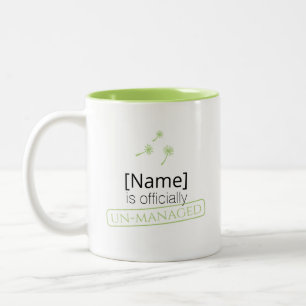 Weed Happens cute cynical dandelion Funny Vintage Two-Tone Coffee Mug