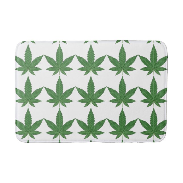 Weed Leaf Bath Mat (Front)