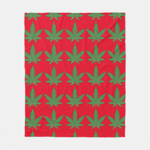 Weed Leaf Personalised Fleece Blanket