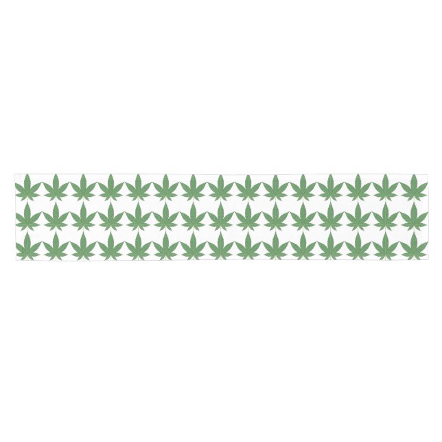 Weed Leaf Personalised Table Runner (Horizontal)