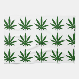 Weed Leaf Tea Towel
