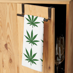 Weed Leaf Vertical Tea Towel