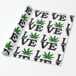 Weed Love Leaf Christmas xmas hanukkah Wrapping Paper<br><div class="desc">weed love leaf christmas xmas hanukkah</div>