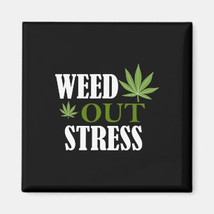Weed Out Stress Mental Health Awareness Magnet