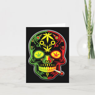 Weed Skull Stoner Mexican Cinco De Mayo  Card