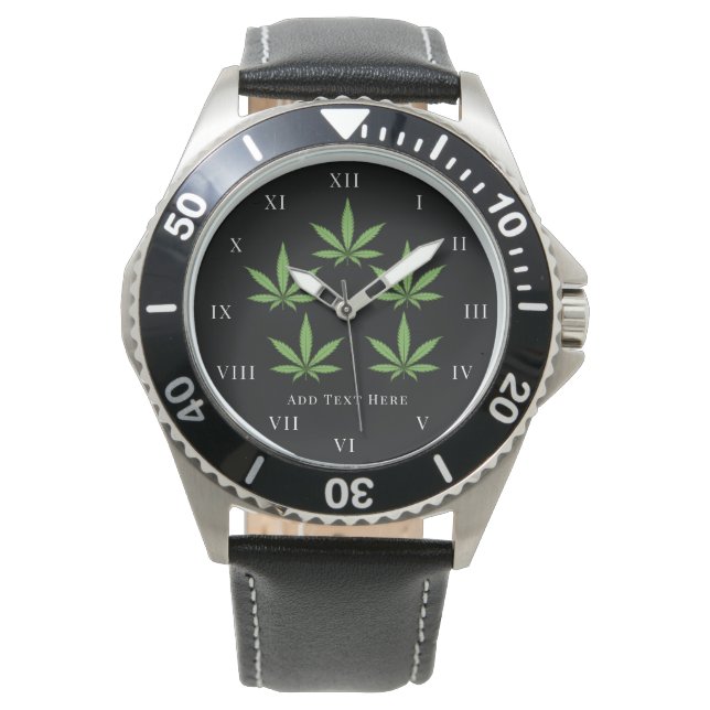 Weed Smoke Nature Floral Flower Watch (Front)