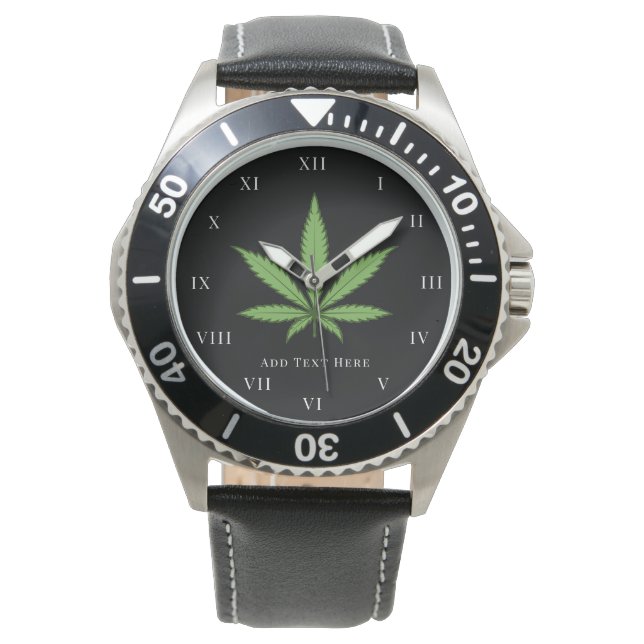 Weed Smoke Nature Floral Flower Watch (Front)