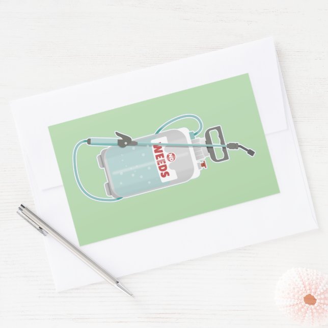 weed spray garden maintenance rectangular sticker (Envelope)