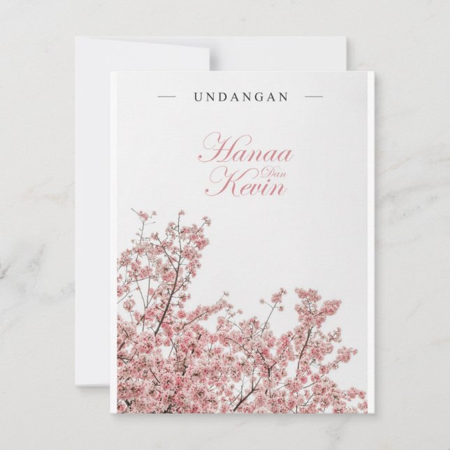 Weeding Invitation Card (Floral Theme) (Front)