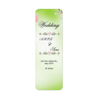 WEEDING INVITATION  RETURN ADDRESS LABEL