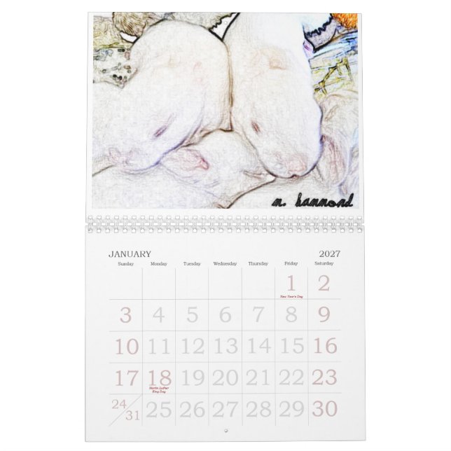 Weedscapes Bunny 2011 Calendar (Jan 2027)
