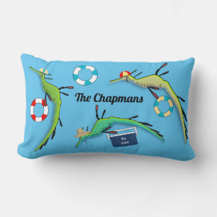 Weedy Sea Dragons Beach Design Lumbar Cushion
