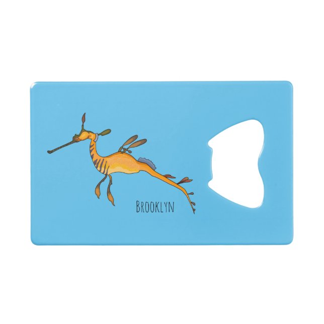 Weedy seadragon cartoon illustration  (Front (Horizontal))