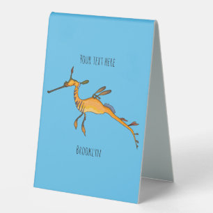 Weedy seadragon cartoon illustration 