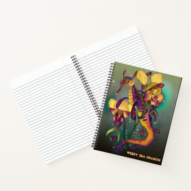 Weedy Seadragon with Orchids Notebook (Inside)