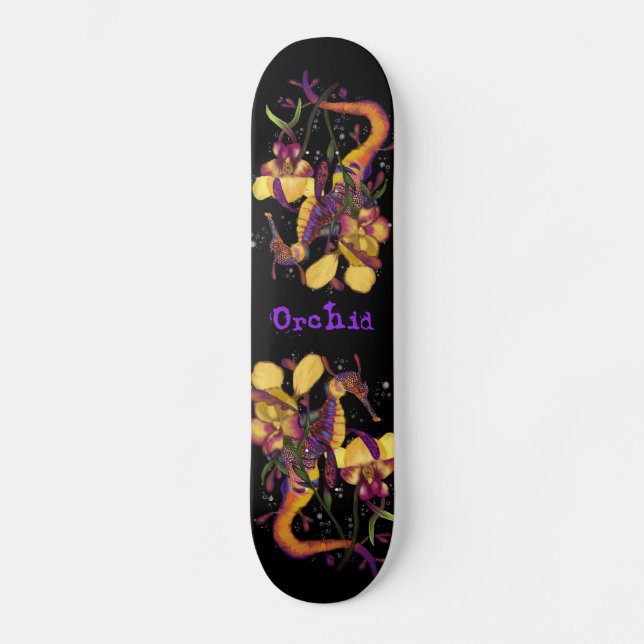 Weedy Seadragon with Orchids Skateboard (Front)