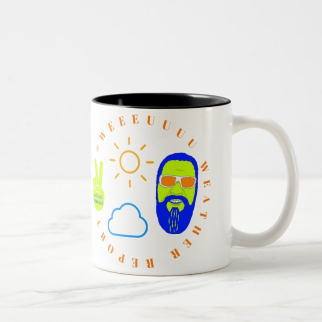 Weeeuuuu Weather Report Two-Tone Coffee Mug (Right)