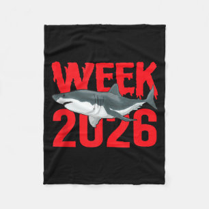 Week 2026 Funny Shark Lover Animal Ocean Wildlife Fleece Blanket