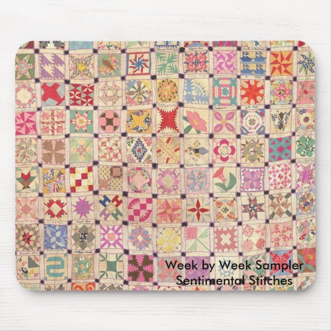 Week by Week Sampler Mouse Pad (Front)