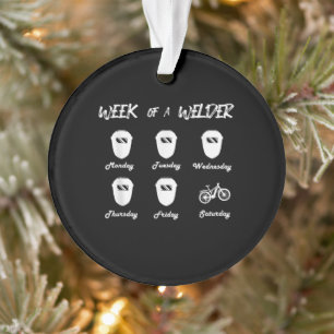 Week of a Bicycle Welder Cycling Locksmith Welding Ornament