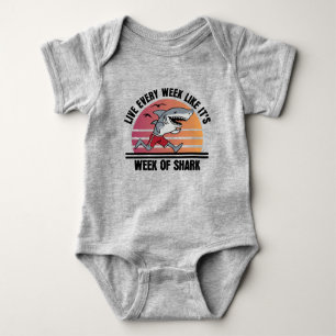 Week Of Shark Baby Bodysuit