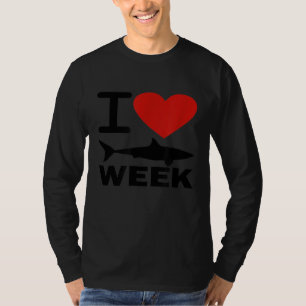 Week of Shark Heart Funny Sharks Shirt Great Disco