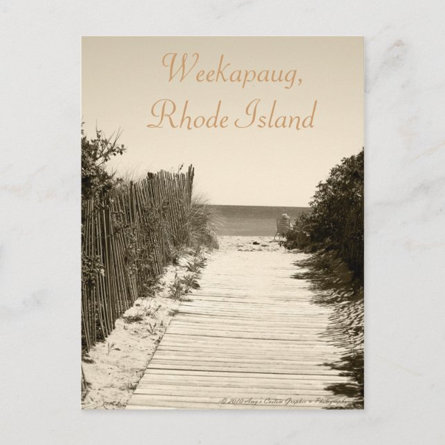 Weekapaug Rhode Island Postcard (Front)