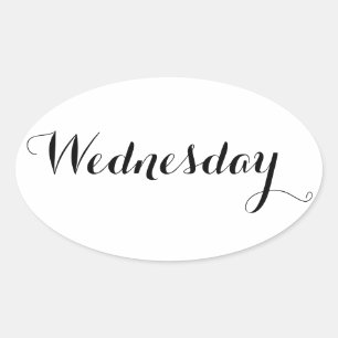 Weekday Stickers: Wednesday Oval Sticker