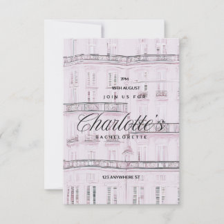 Weekend a Paris Bachelorette  Invitation