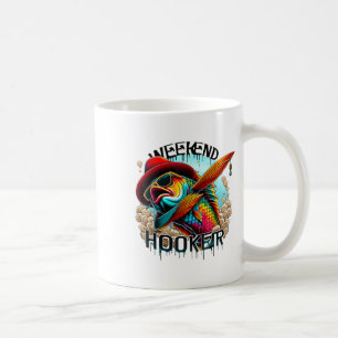 Weekend Colourful Fishing Funny Fishing Coffee Mug