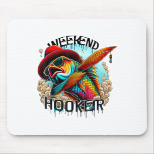 Weekend Colourful Fishing Funny Fishing Mouse Pad