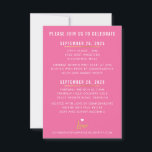 WEEKEND DETAILS cute pretty pink white hearts gold RSVP Card<br><div class="desc">by kat massard >>>> WWW.SIMPLYSWEETPAPERIE.COM <<< A simple design for extra info like a separate PARTY or RECEPTION - to match your main invitations. Love the design, but would like to see some changes - another colour scheme, product, add a photo or adapted for a different occasion - no worries...</div>