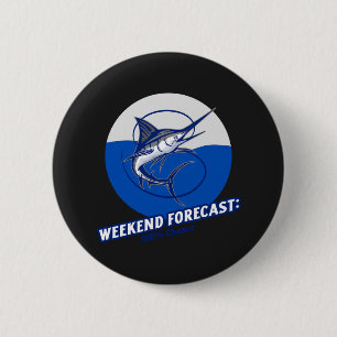 Weekend Forecast 100% Chance 6 Cm Round Badge
