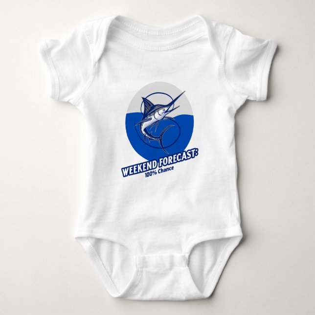 Weekend Forecast  100% Chance  Baby Bodysuit (Front)