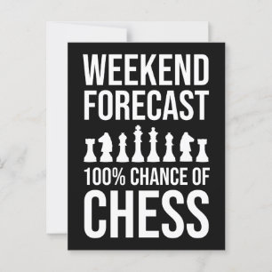 Weekend Forecast - 100% Chance of Chess Postcard