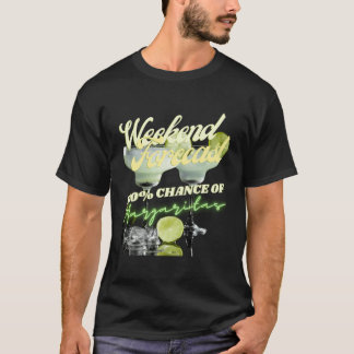 Weekend Forecast 100% Chance Of Margaritas Retro V T-Shirt
