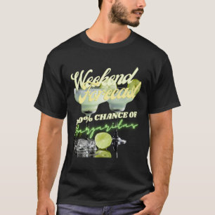Weekend Forecast 100% Chance Of Margaritas Retro V T-Shirt