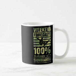 Weekend Forecast 100 Percent Chance Of Snowboardin Coffee Mug