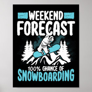 Weekend Forecast 100 Percent Chance Of Snowboardin Poster