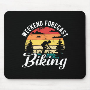 Weekend Forecast Biking Downhill Cycling Mountain  Mouse Pad