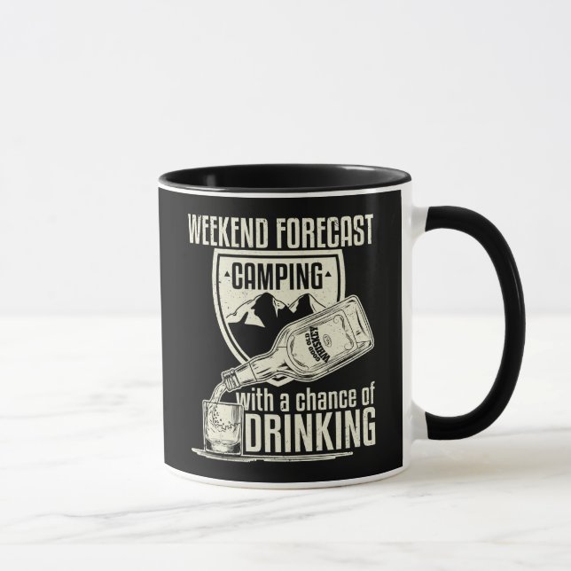 Weekend Forecast Camping With A Chance Of Drinking Mug (Right)