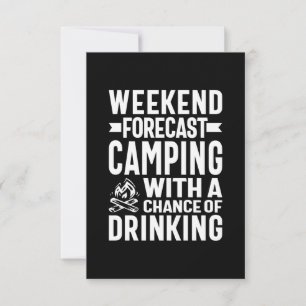 Weekend forecast Camping with a chance of drinking RSVP Card