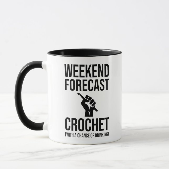 Weekend Forecast - Crochet Mug (Left)