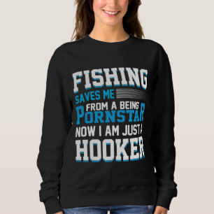 Weekend Forecast Fishing & Drinking Humour Design Sweatshirt
