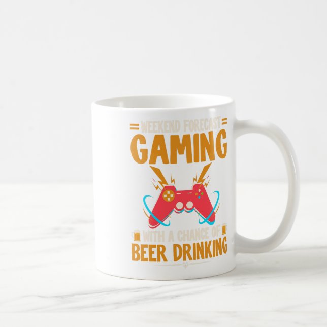 Weekend Forecast Gaming Clothes Computer Video Gam Coffee Mug (Right)