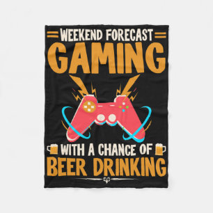Weekend Forecast Gaming Clothes Computer Video Gam Fleece Blanket