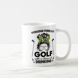 Weekend Forecast Golf With A Chance Of Drinking Coffee Mug