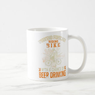Weekend Forecast Riding Bike Triathlon Downhill Cy Coffee Mug